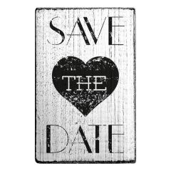 Vintage Stempel - Save the date - Herz