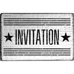 Vintage Stamp - Invitation - Stars