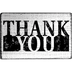 Sello Vintage - Thank you