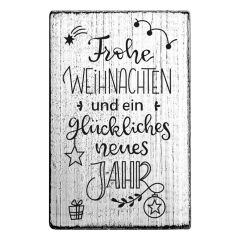 Vintage Stempel - Frohe Weihnachten und ein glückliches neues Jahr