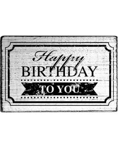 Vintage Stempel - Happy birthday to you - Rahmen