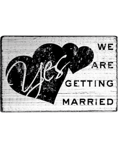 Tampon Vintage - We are getting married