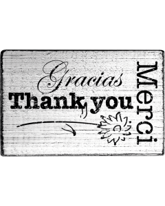 Tampon Vintage - Merci, Gracias, Thank you