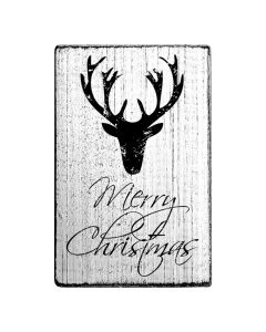 Tampon Vintage - Merry Christmas - tête de cerf