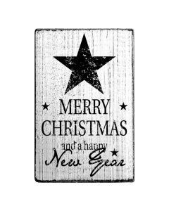 Tampon Vintage - Merry christmas and a happy New Year