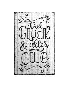 Tampon Vintage - Viel Glück & alles Gute
