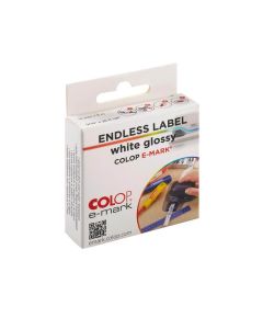 Étiquette e-mark® sans fin blanche brillante